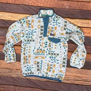 Patagonia Synchilla Aztec Snap T Fleece Pullover Kids Youth Outerwear Coat